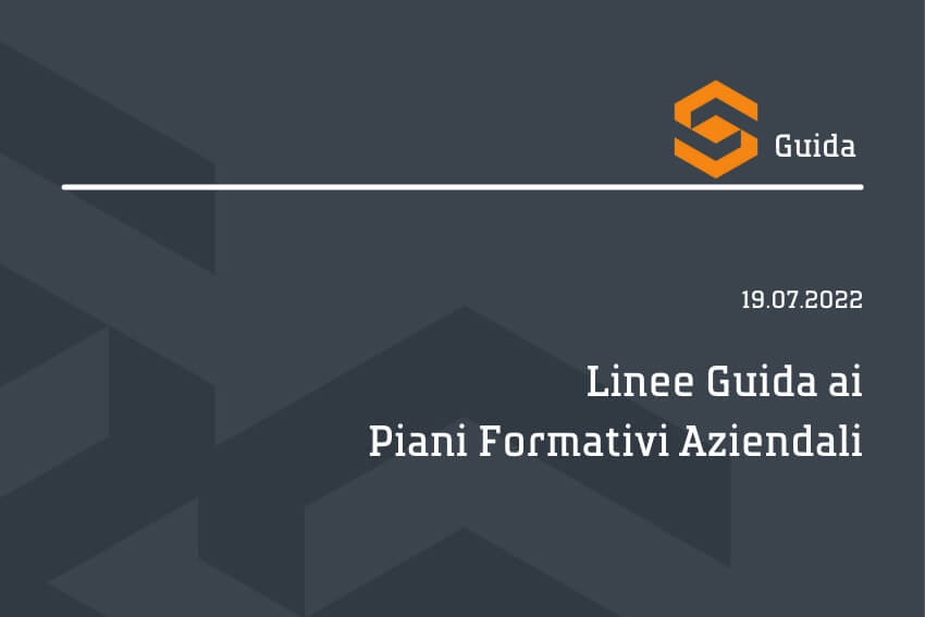 Linee guida ai Piani Formativi Aziendali
